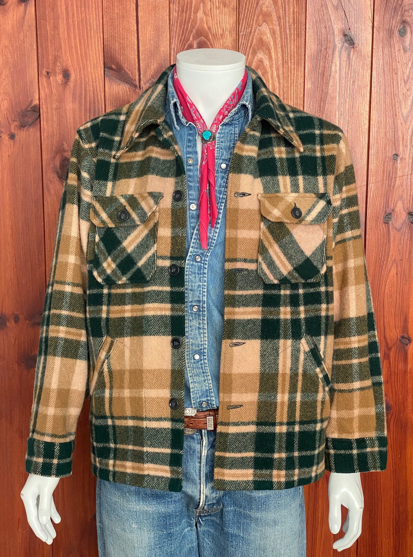 Size Large LL Bean Wool Vintage Jacket - Made in USA Quality