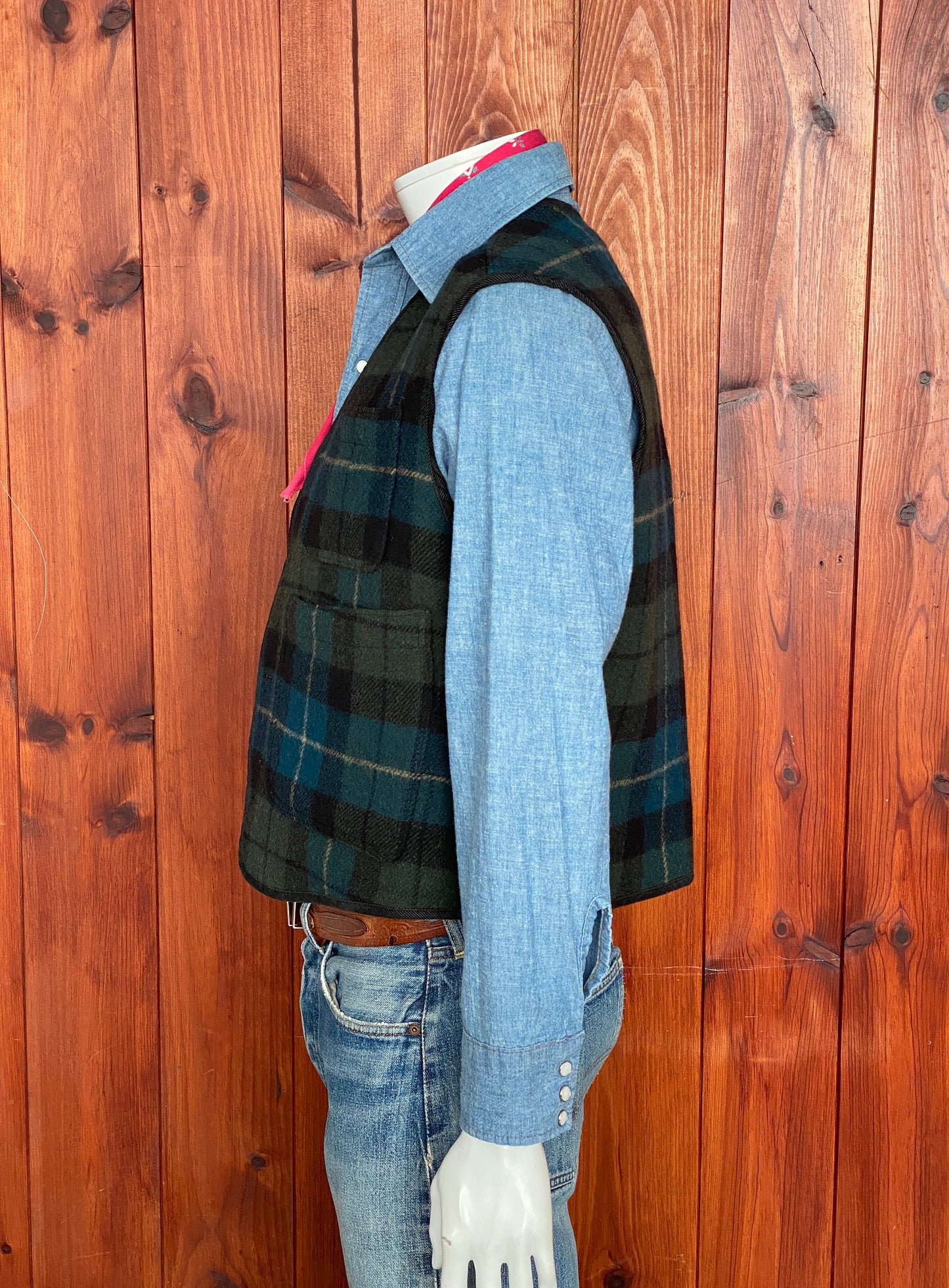 vintage woolrich wool vest made in usa size medium heritage outdoor style aj357 studio