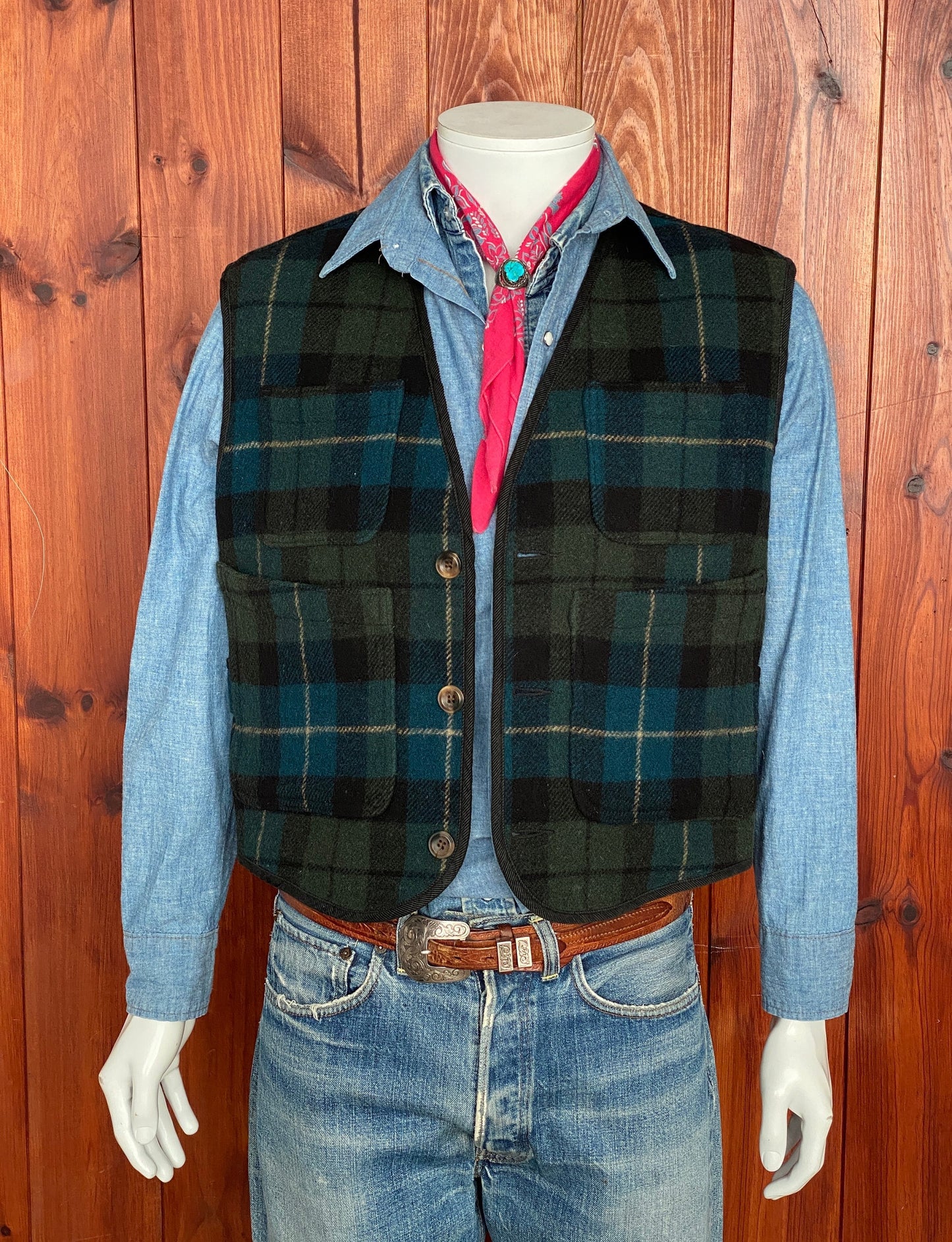 vintage woolrich wool vest made in usa size medium heritage outdoor style aj357 studio