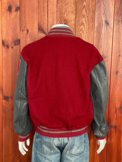 Size Large 90s Original Vintage varsity jacket Made in USA By Delong-AJ357 Studio