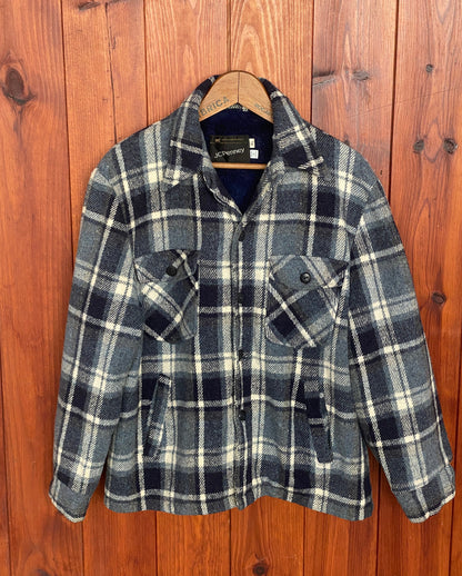 size XL. 70s Vintage JC Penney plaid jacket Made in USA-AJ357 Studio
