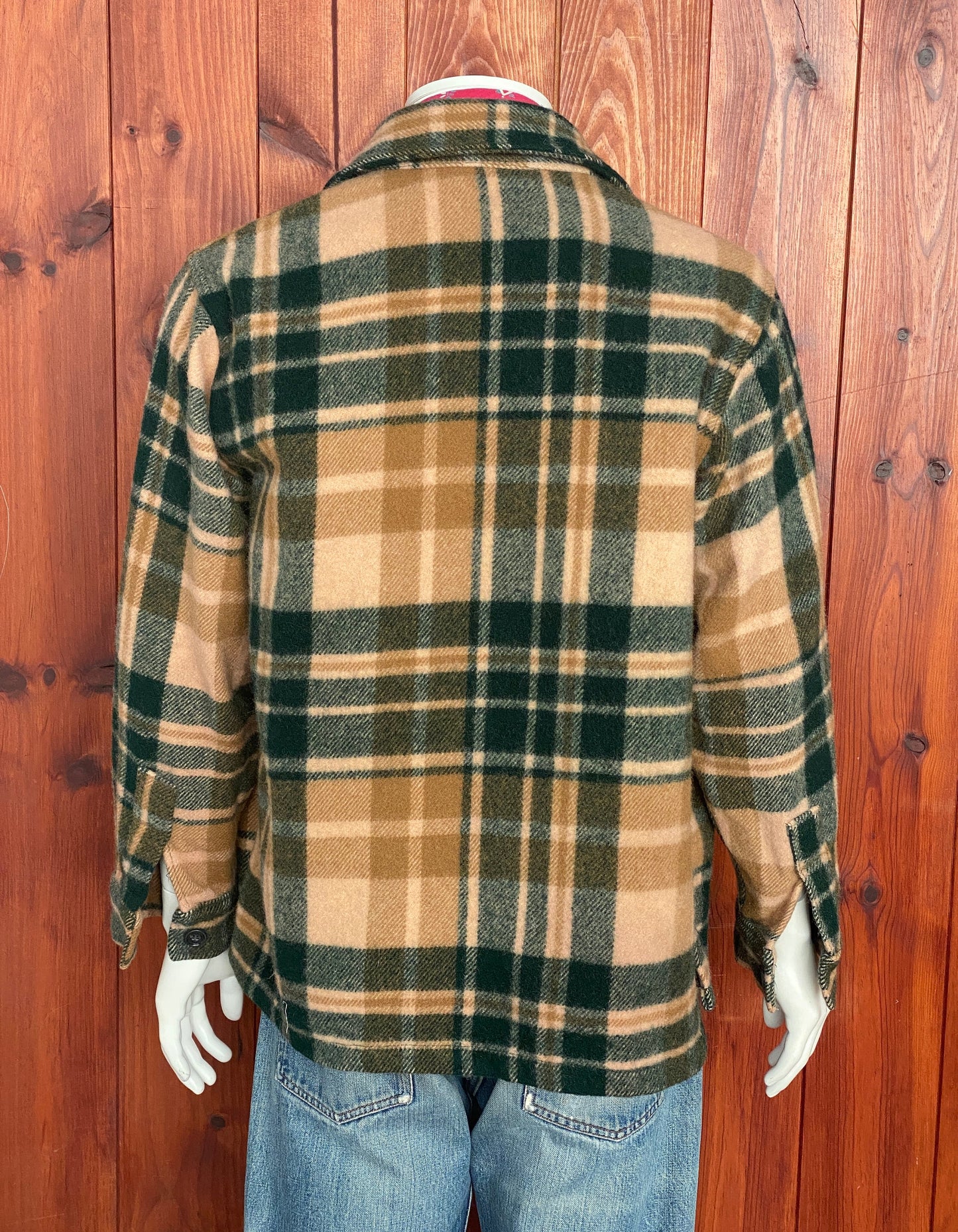 Size Large LL Bean Wool Vintage Jacket - Made in USA Quality