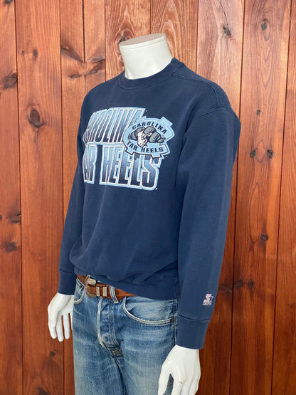 Vintage 90s Carolina Tar Heels Starter Sweatshirt - Size M | Made in USA | Retro Collegiate Style-AJ357 Studio