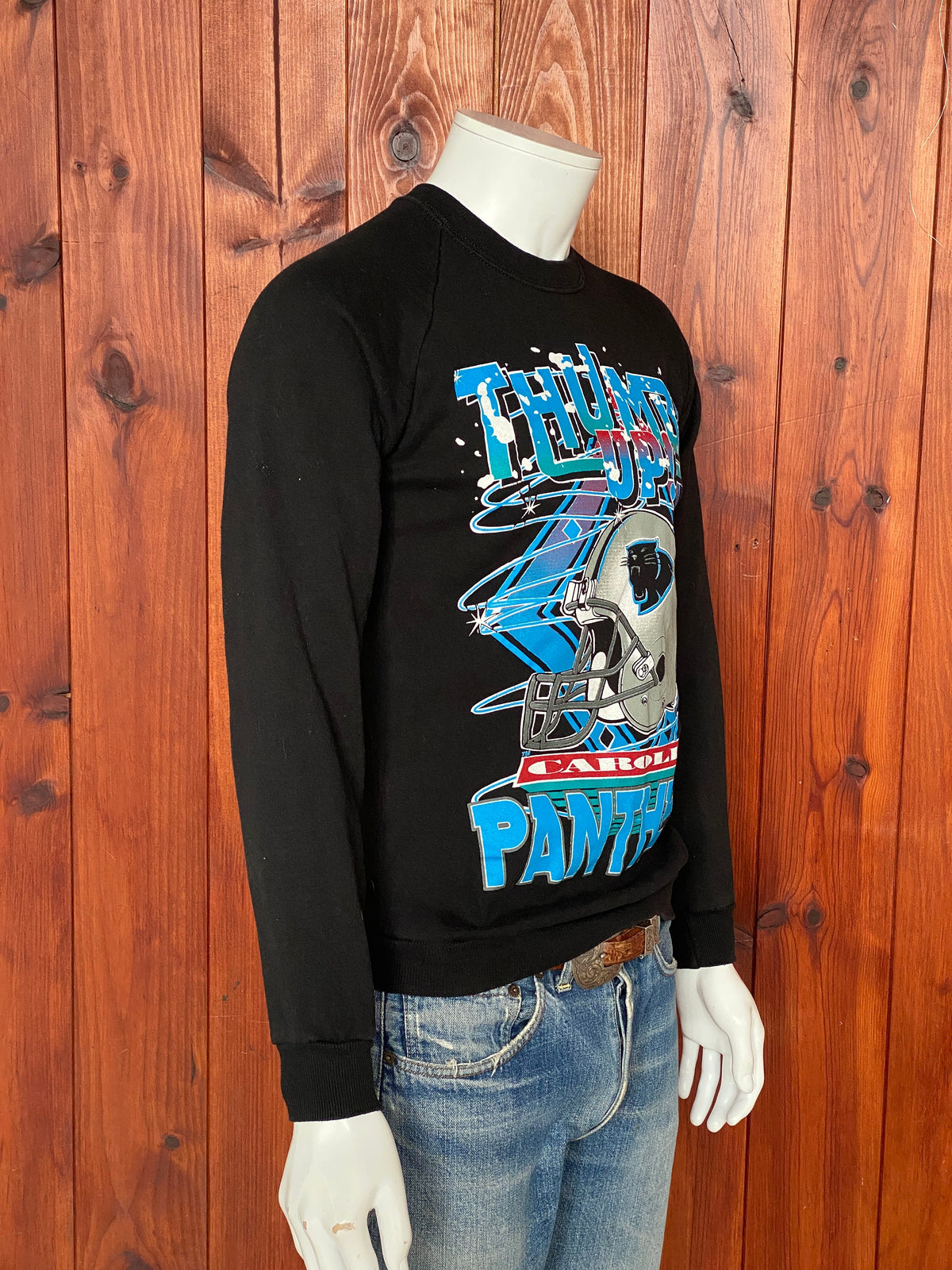 Medium 80s Vintage Panthers Sweatshirt Made in USA | Retro American Apparel-AJ357 Studio