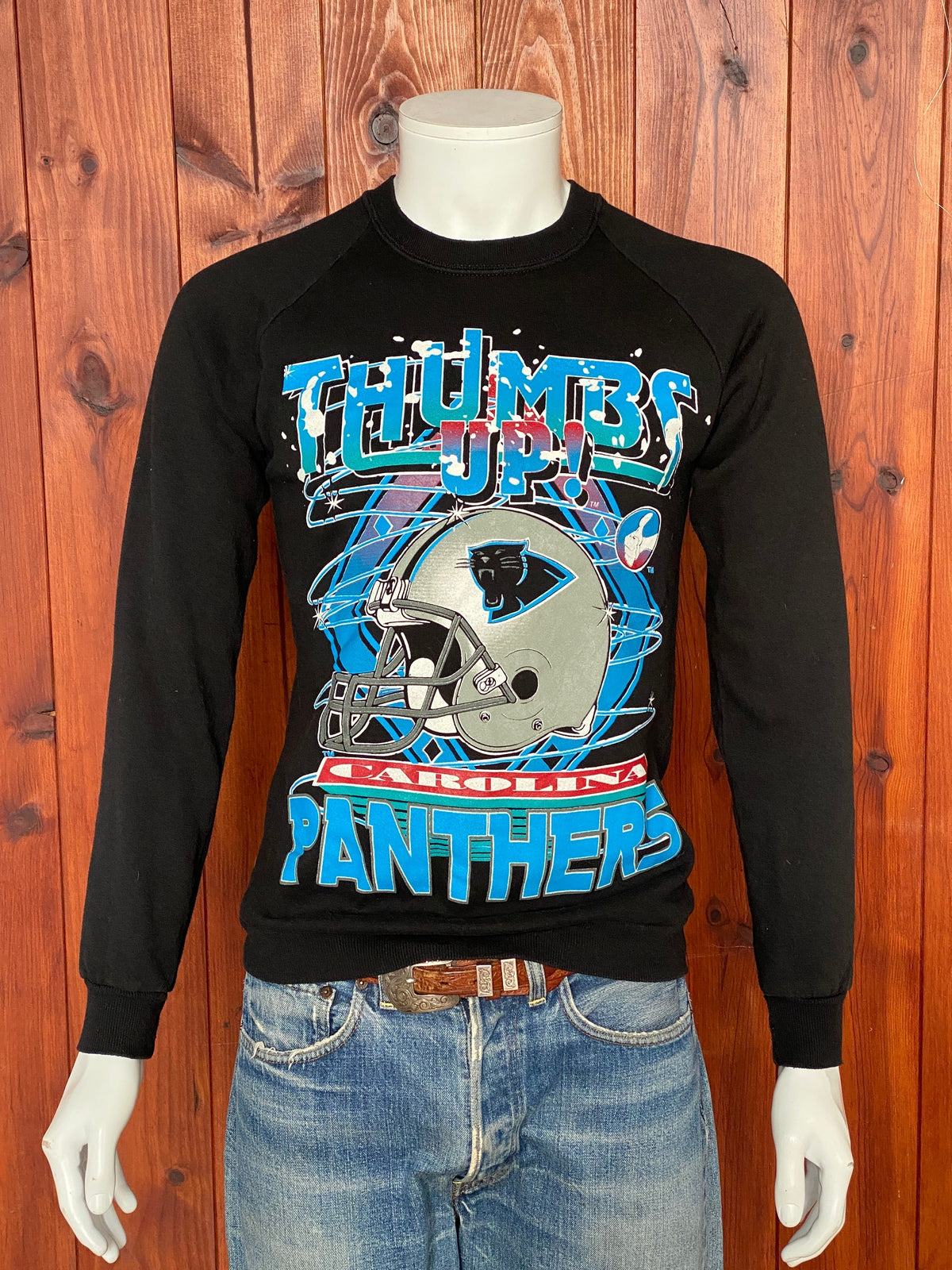 Medium 80s Vintage Panthers Sweatshirt Made in USA | Retro American Apparel-AJ357 Studio