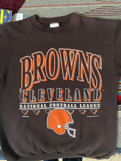 Med. Vintage 1992 Cleveland Browns sweatshirt Made In USA-AJ357 Studio