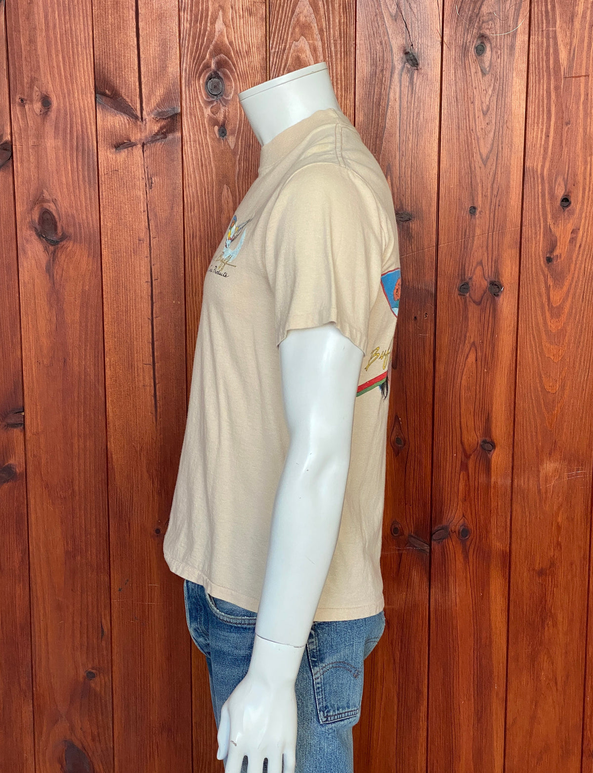 Large. Wind surf vintage 100% cotton 80s t shirt Made In USA-AJ357 Studio