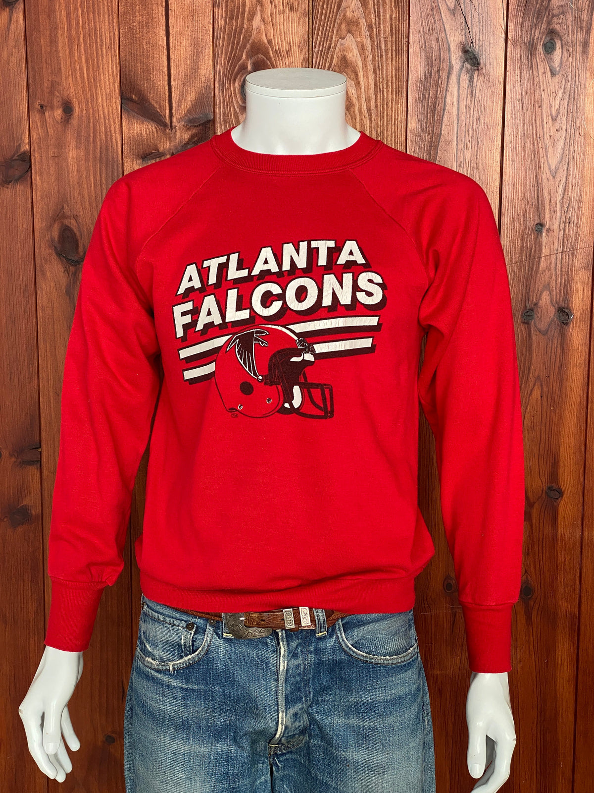 Medium Size Vintage 80s Atlanta Falcons Sweatshirt, Made in USA - Sports Memorabilia-AJ357 Studio