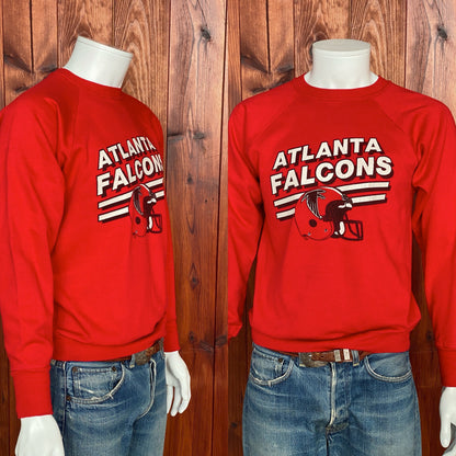 Medium Size Vintage 80s Atlanta Falcons Sweatshirt, Made in USA - Sports Memorabilia-AJ357 Studio