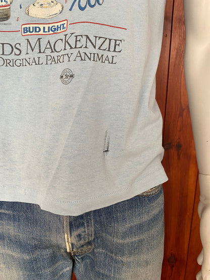 Large. Vintage 50/50 cotton Vintage 1986 Spud Mackenzie t shirt Made In USA-AJ357 Studio