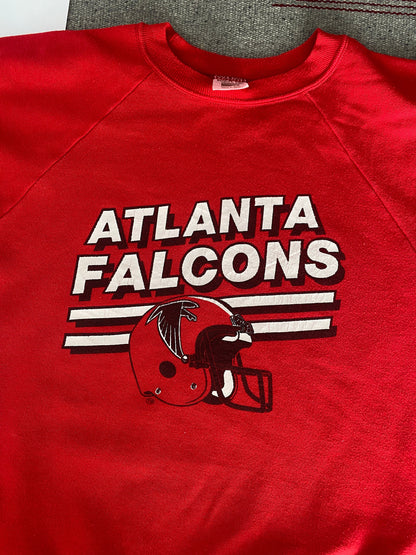 Medium Size Vintage 80s Atlanta Falcons Sweatshirt, Made in USA - Sports Memorabilia-AJ357 Studio
