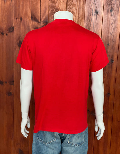 Med. Vintage 50/50 cotton 80s Fire Dept T-shirt Made In USA-AJ357 Studio