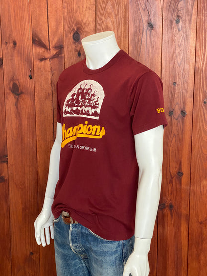 Large. Vintage 50/50 cotton 80s Champions Sports Bar t shirt Made In USA-AJ357 Studio