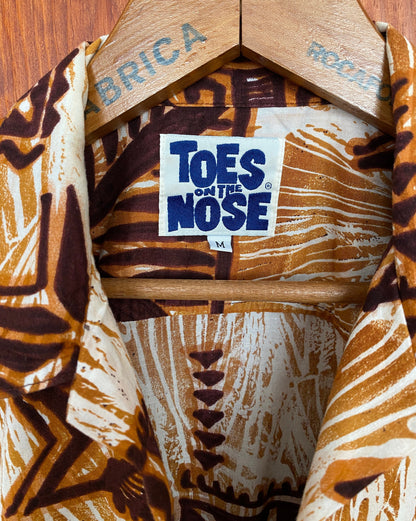 Oversized Medium Size Vintage 90s Hawaiian Cotton Shirt - Retro Island Collectible-AJ357 Studio