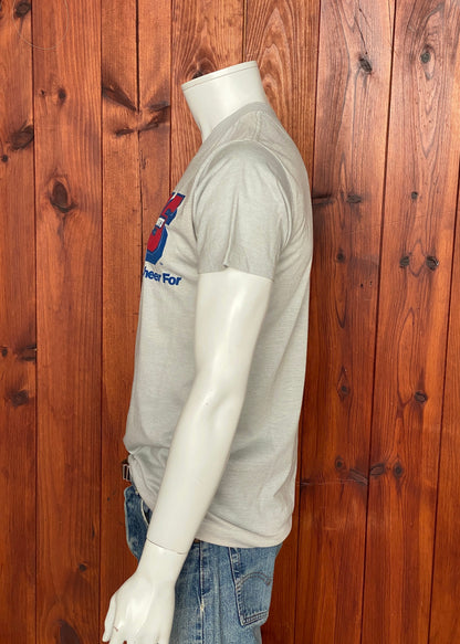 Med. Vintage 50/50 cotton 80s HTS T-shirt Made In USA-AJ357 Studio