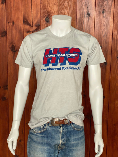 Med. Vintage 50/50 cotton 80s HTS T-shirt Made In USA-AJ357 Studio