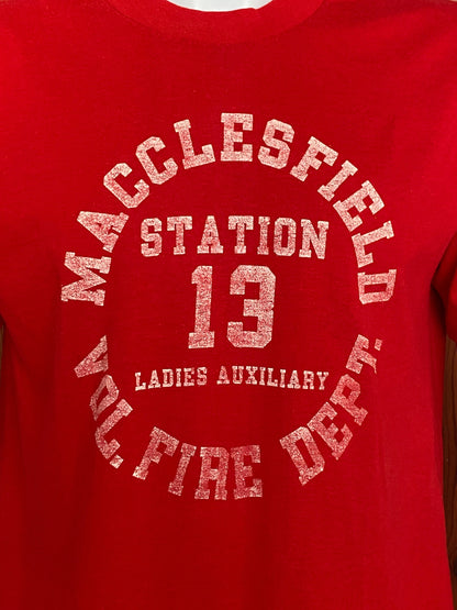 Med. Vintage 50/50 cotton 80s Fire Dept T-shirt Made In USA-AJ357 Studio