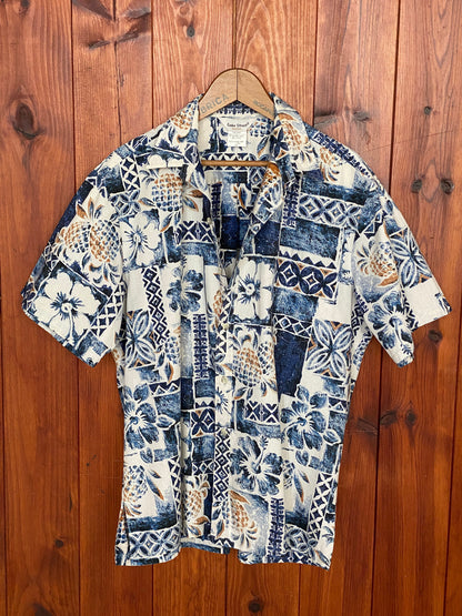 XL. Vintage 80s Hawaiian cotton shirt Made In Hawaii-AJ357 Studio