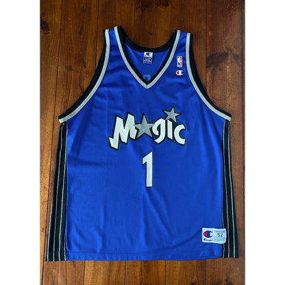 Size 52 USA. Rare Vintage Champion NBA Tracy Mc GRADY #1 Jersey Orlando Magic-AJ357 Studio