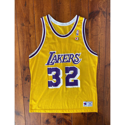 Vintage 90s Lakers Champion Jersey Size 48 - Magic Johnson #32 Made in USA-AJ357 Studio