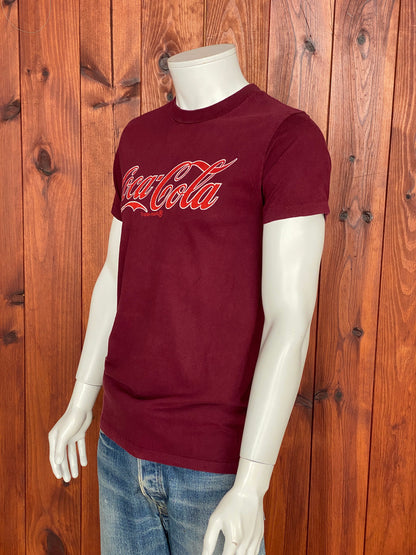 Med. Vintage 100% cotton 80s CocaCola T shirt Made In USA-AJ357 Studio