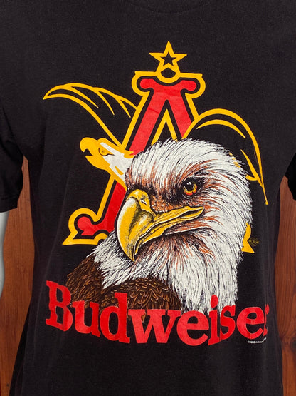 XL. Vintage 50/50 cotton 80s Budweiser T shirt Made In USA-AJ357 Studio