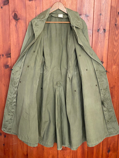 Medium Regular Authentic US Army 50s Trench Coat | Classic Military Outerwear-AJ357 Studio