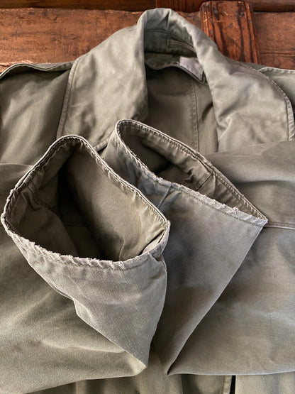 Medium Regular Authentic US Army 50s Trench Coat | Classic Military Outerwear-AJ357 Studio