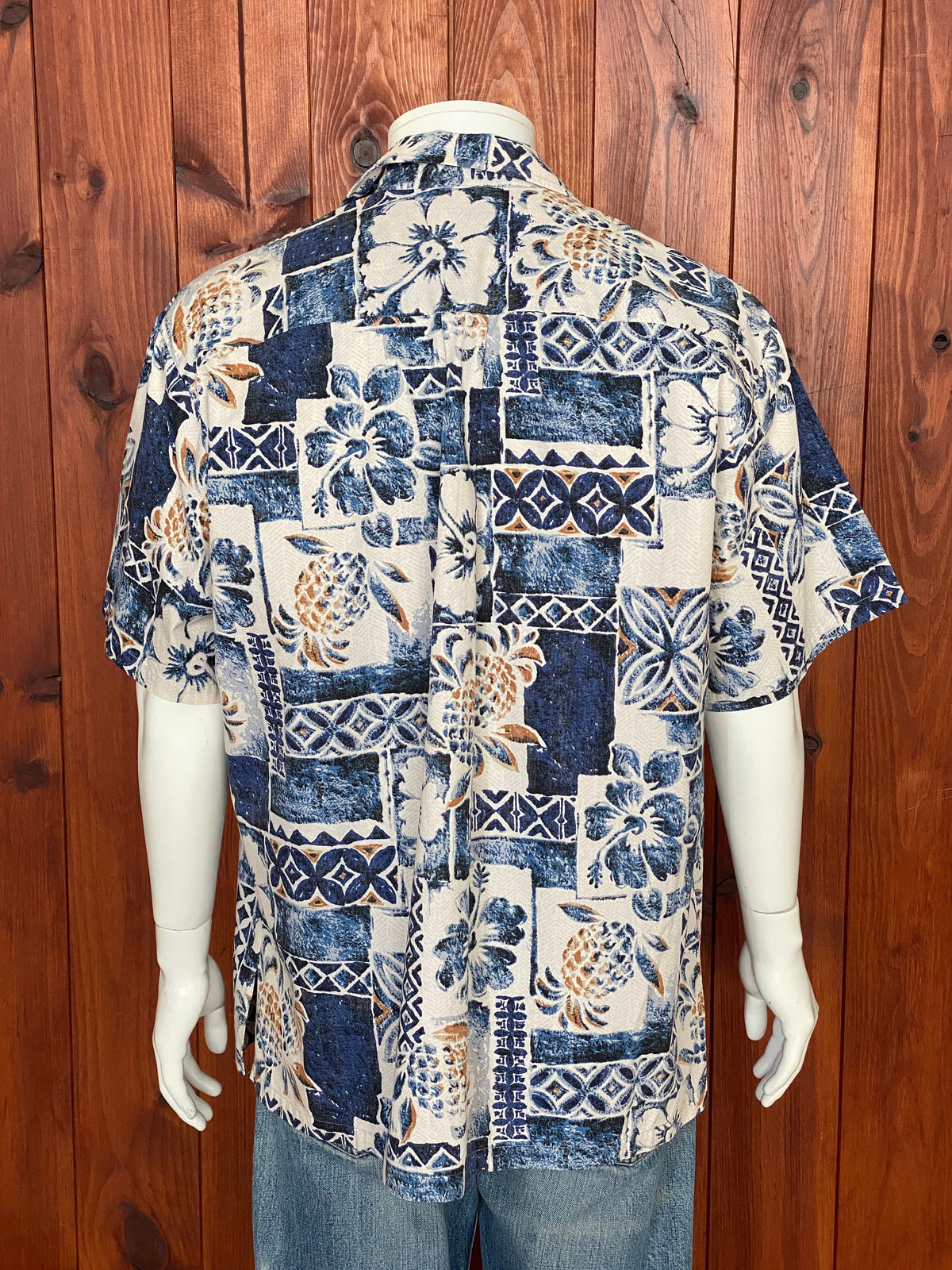 XL. Vintage 80s Hawaiian cotton shirt Made In Hawaii-AJ357 Studio