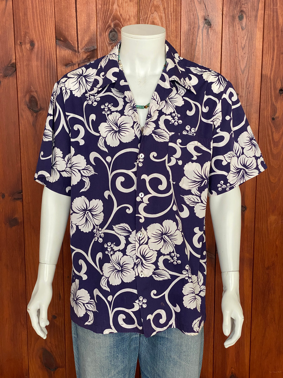 XL. Vintage 70s Hawaiian thin cotton shirt-AJ357 Studio