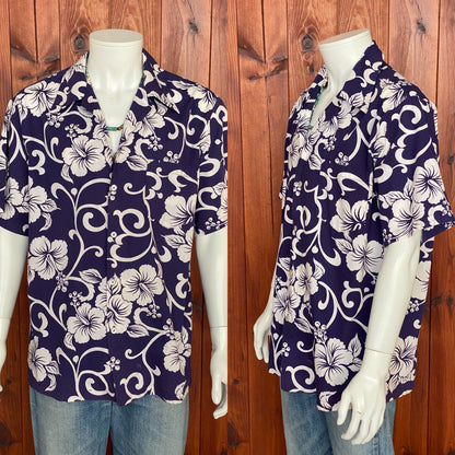 XL. Vintage 70s Hawaiian thin cotton shirt-AJ357 Studio