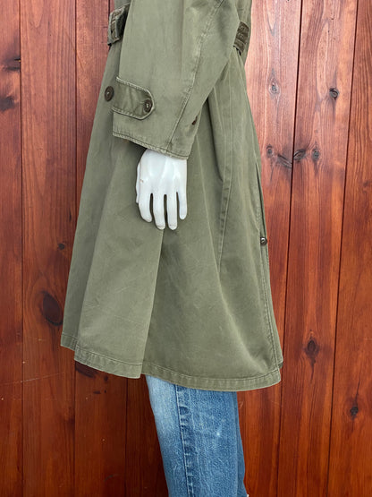 Medium Regular Authentic US Army 50s Trench Coat | Classic Military Outerwear-AJ357 Studio
