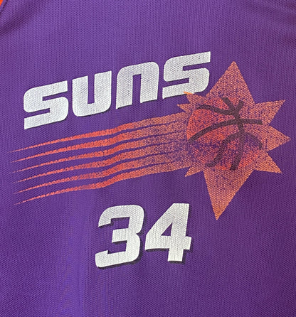 Vintage Suns NBA Jersey #34 Barker - Size 48 | Made In USA by Champion-AJ357 Studio