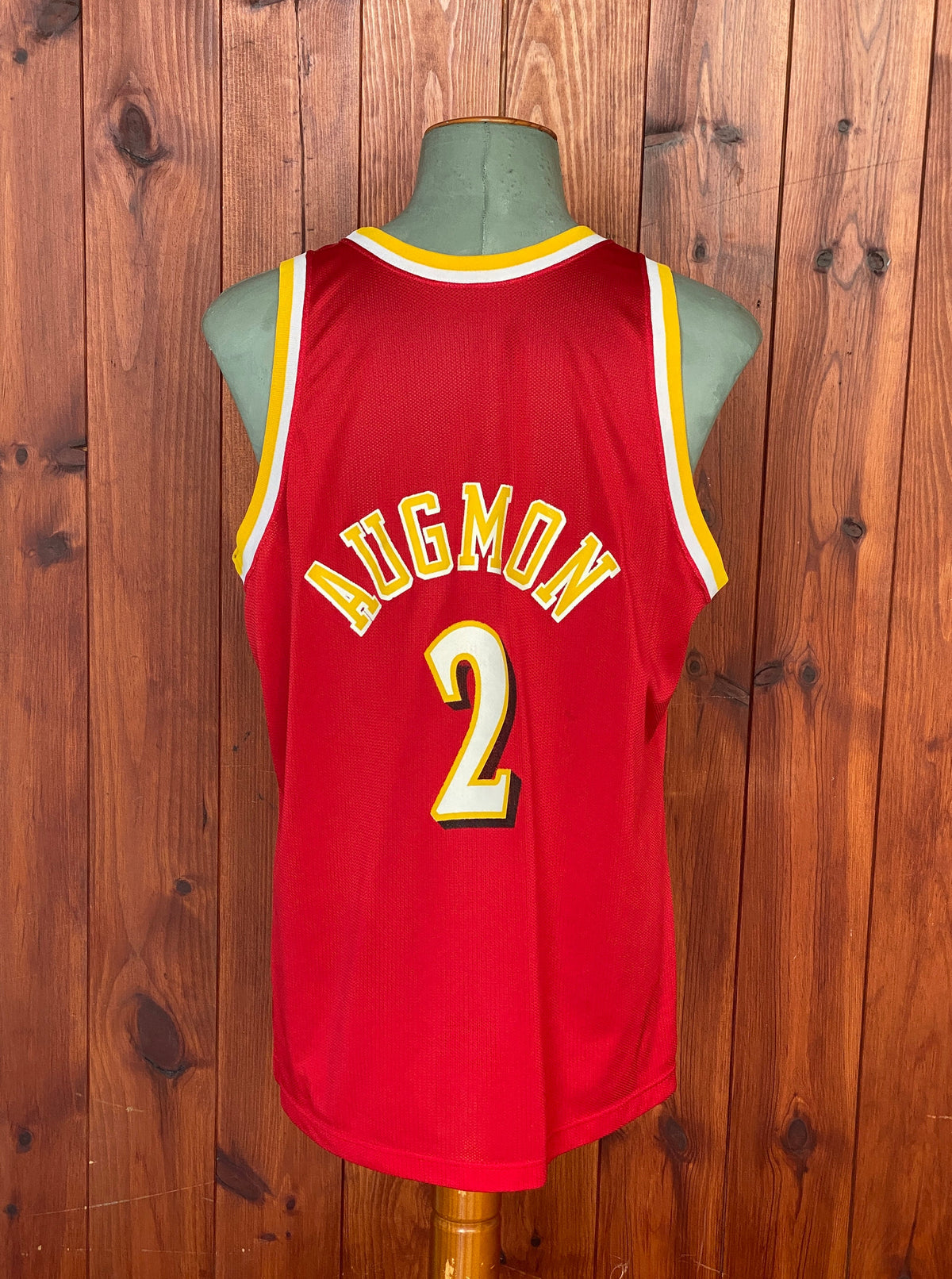 Size 48 Stacey Augmon #2 Hawks 90s Vintage NBA Jersey | Made by Champion in USA-AJ357 Studio