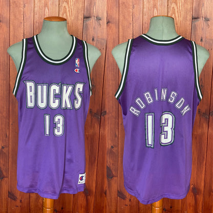 Vintage Champion NBA Jersey #13 Glenn Robinson Bucks - Size 48-AJ357 Studio