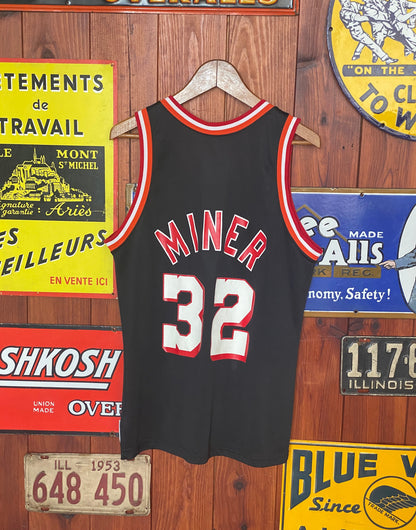 Size 40. Vintage 90s Harold Miner NBA Jersey #32 Miami Heat Made in USA by Champion-AJ357 Studio