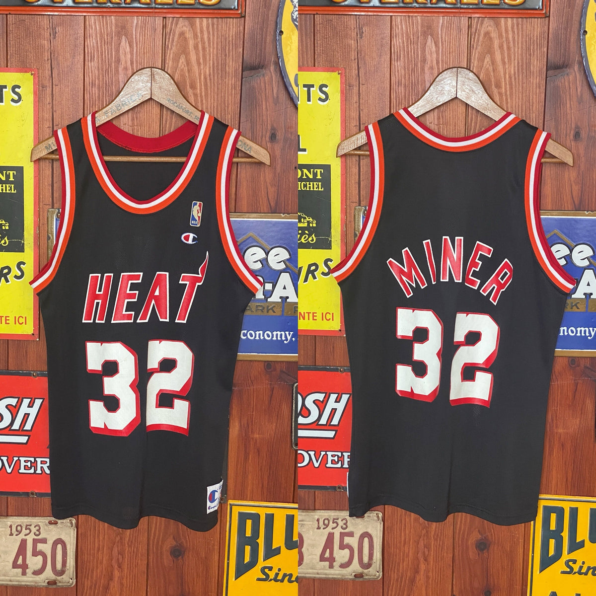 Size 40. Vintage 90s Harold Miner NBA Jersey #32 Miami Heat Made in USA by Champion-AJ357 Studio