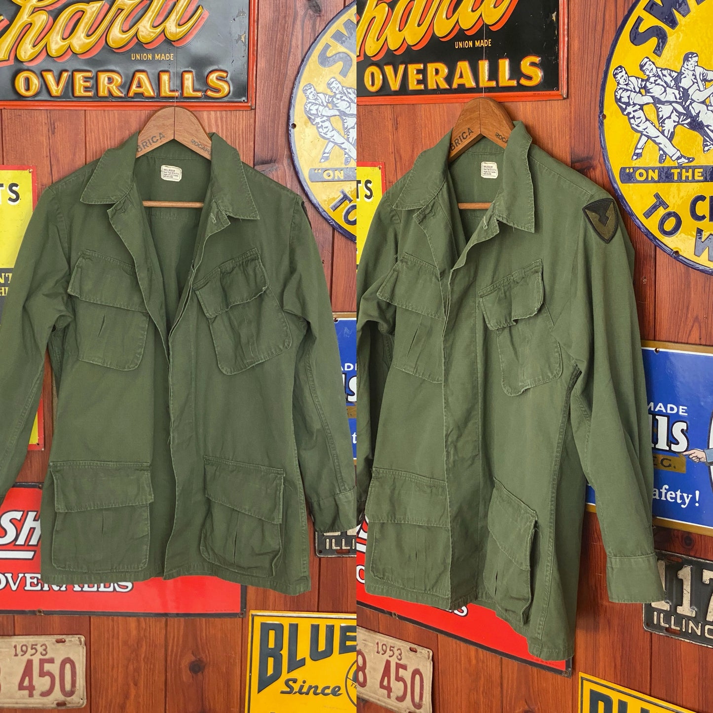 Small Reg. Authentic 1969 US Army Vintage tropical Vietnam  jungle jacket.