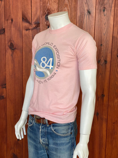 Med. Vintage 50/50 cotton Louisiana expo 1984 T-shirt Made In USA-AJ357 Studio