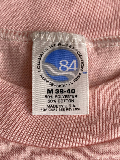 Med. Vintage 50/50 cotton Louisiana expo 1984 T-shirt Made In USA-AJ357 Studio