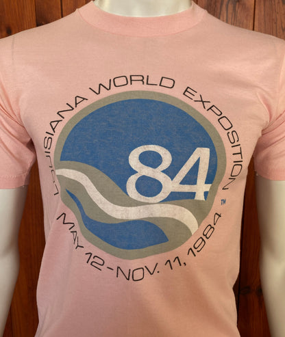 Med. Vintage 50/50 cotton Louisiana expo 1984 T-shirt Made In USA-AJ357 Studio