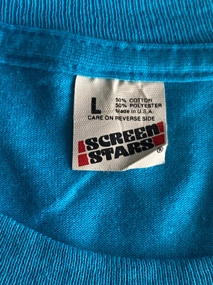 Large 1988 Vintage 50/50 Cotton T-Shirt Made in USA by Screen Stars | Retro American Apparel-AJ357 Studio