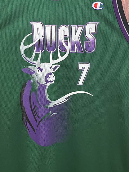 Vintage Bucks NBA #7 Brandon Champion Jersey - Size 52 | Classic Basketball Memorabilia-AJ357 Studio