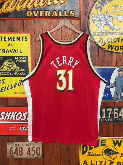 Vintage 90s Hawks Terry #31 NBA Jersey - Size 52 | Made by Champion-AJ357 Studio