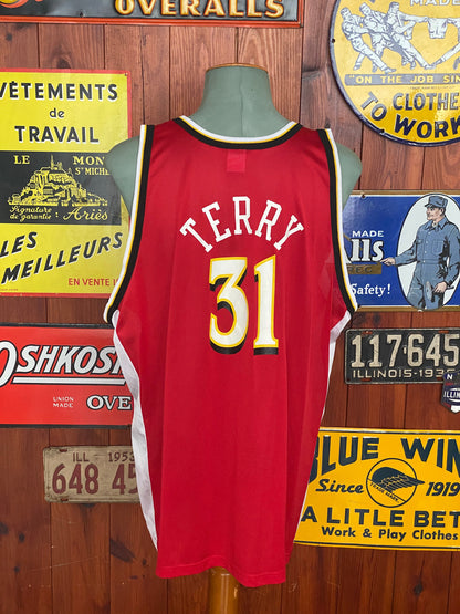 Vintage 90s Hawks Terry #31 NBA Jersey - Size 52 | Made by Champion-AJ357 Studio