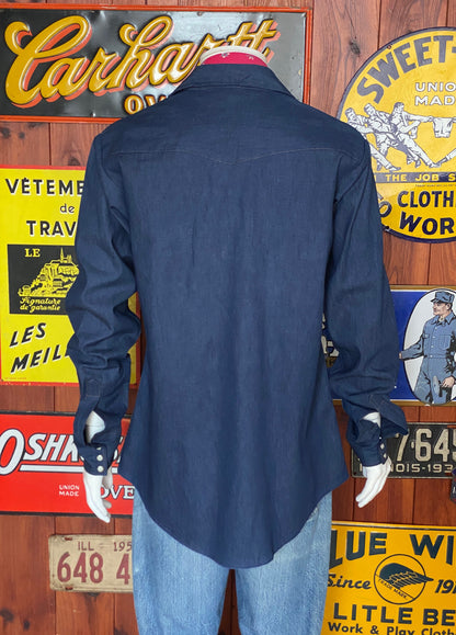 Size Medium Dee Cee 70s Denim Shirt New Old Stock - Made in USA-AJ357 Studio