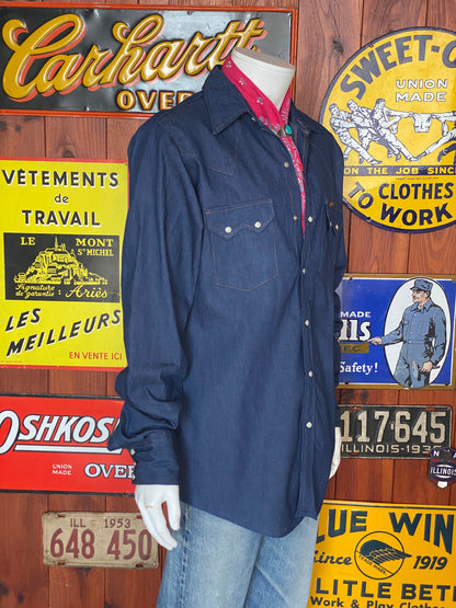 Size Medium Dee Cee 70s Denim Shirt New Old Stock - Made in USA-AJ357 Studio