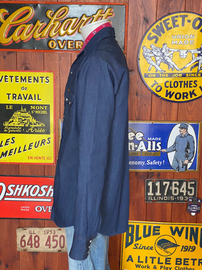 Size Medium Dee Cee 70s Denim Shirt New Old Stock - Made in USA-AJ357 Studio