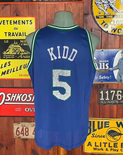 Size 48. 90s Vintage Dallas #5 Jason Kidd NBA Jersey - Made by Champion-AJ357 Studio