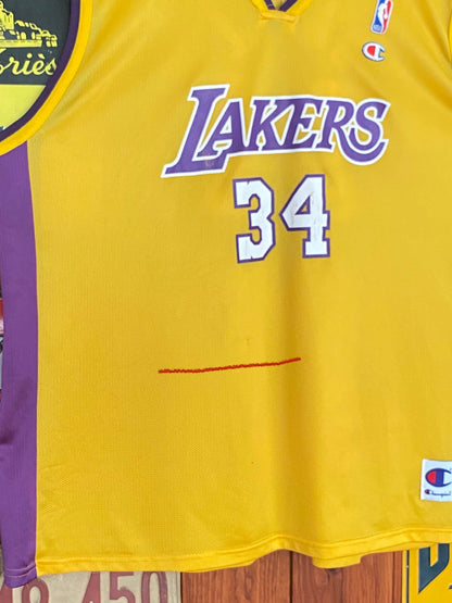 Size 48. # 34 Shaquille O'Neal LA Lakers Vintage NBA Champion Jersey-AJ357 Studio